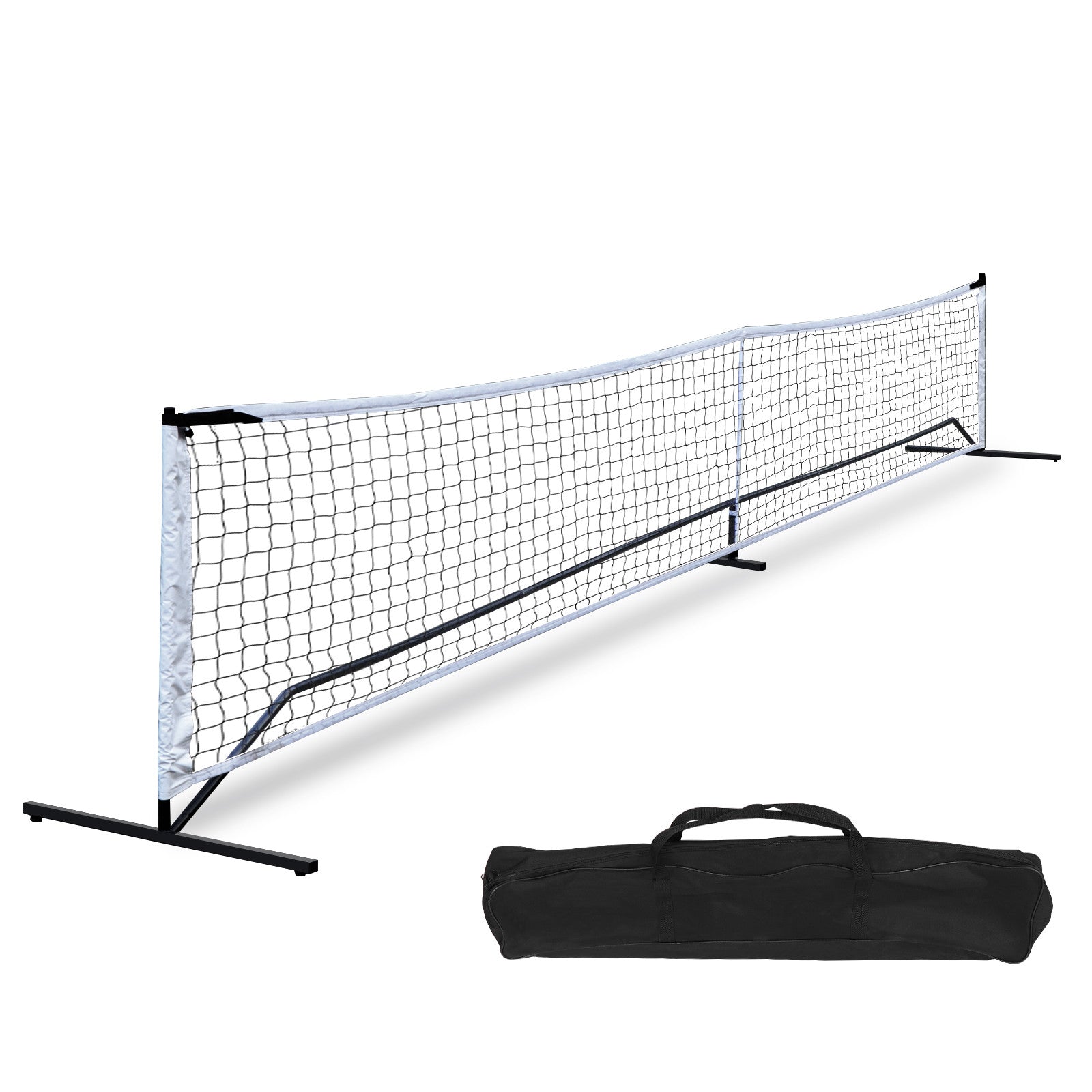 Portable Pickleball Game Tennis Net Powder Coated Frame Yard W/ Carry Bag&Stakes