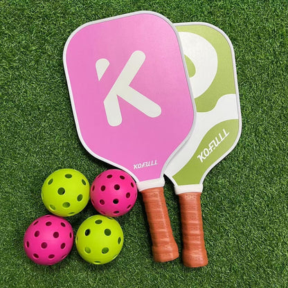 Pickleball Paddles Pickleball Rackets Set Lightweight Fiberglass Surface&Honeycomb Core Pickleball Set Pink and Green Gifts for Women Girls Beginners