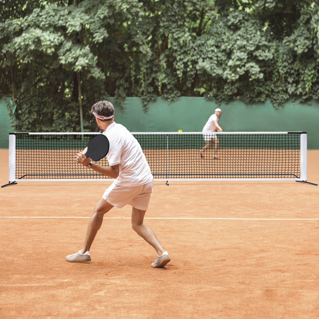 Portable Pickleball Game Tennis Net Powder Coated Frame Yard W/ Carry Bag&Stakes