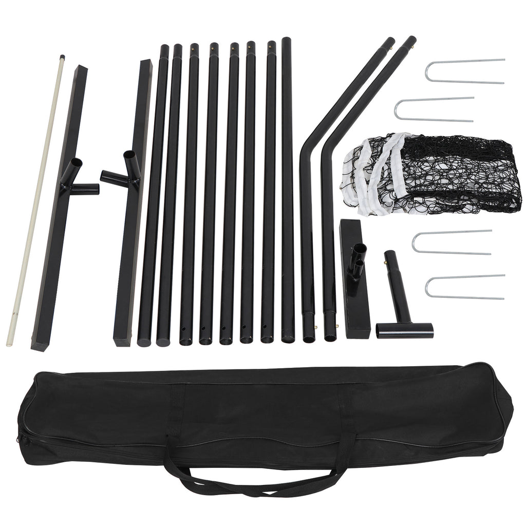 Portable Pickleball Game Tennis Net Powder Coated Frame Yard W/ Carry Bag&Stakes