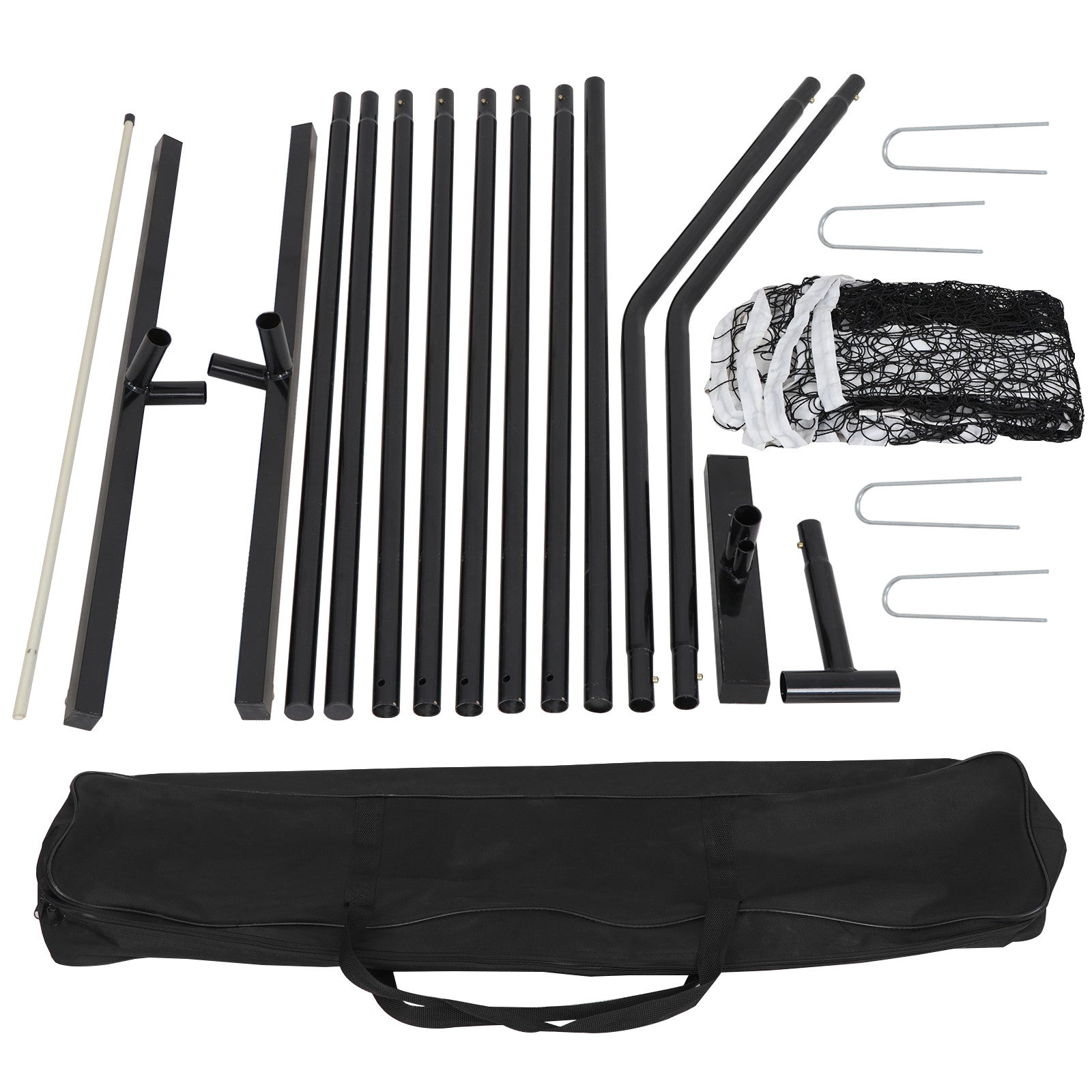 Portable Pickleball Game Tennis Net Powder Coated Frame Yard W/ Carry Bag&Stakes