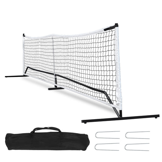 Portable Pickleball Game Tennis Net Powder Coated Frame Yard W/ Carry Bag&Stakes